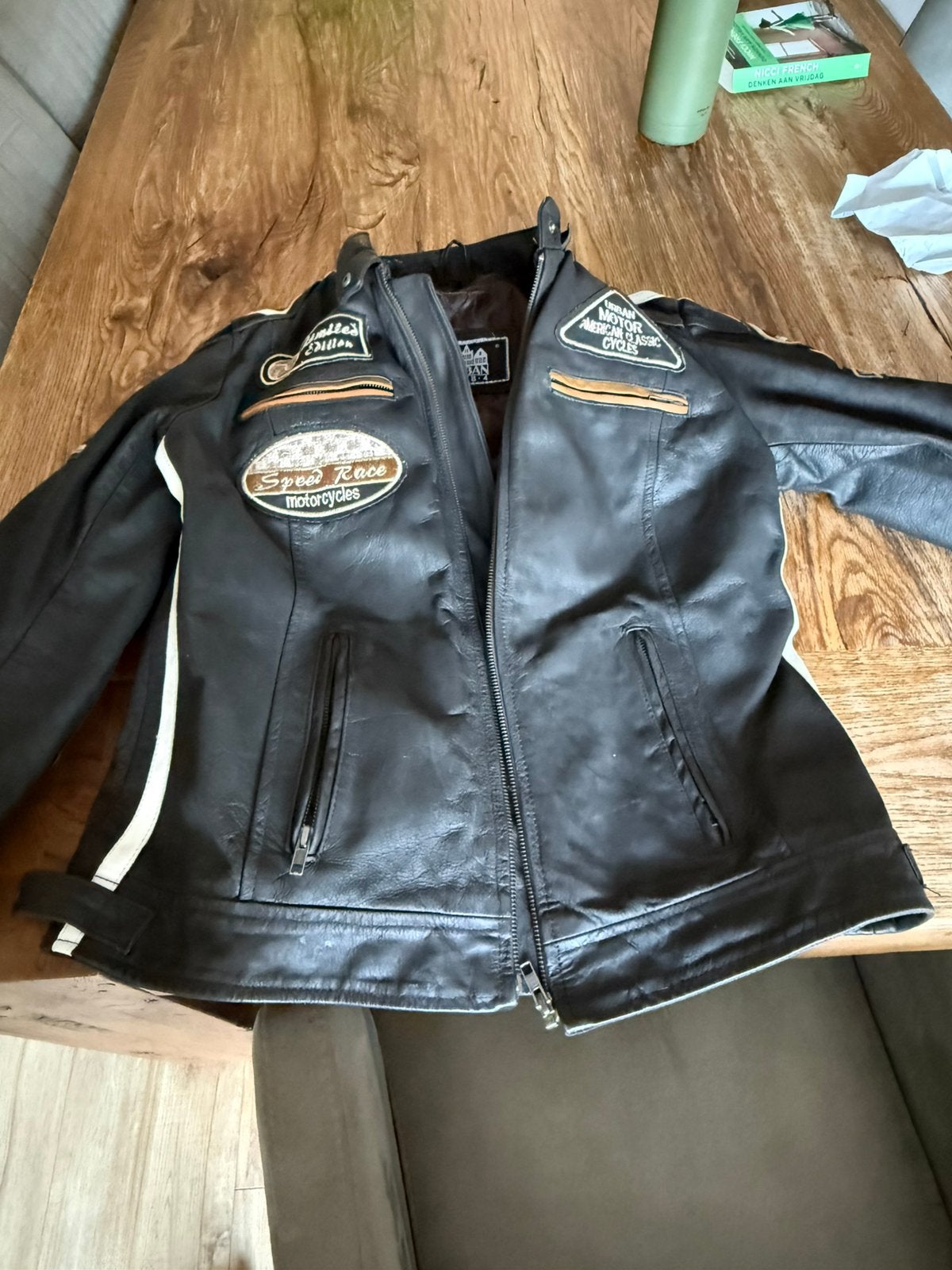 Dames Urban Leather Motor Jas, Motoren, Ophalen of Verzenden, Tweedehands, Dames, Jas | leer