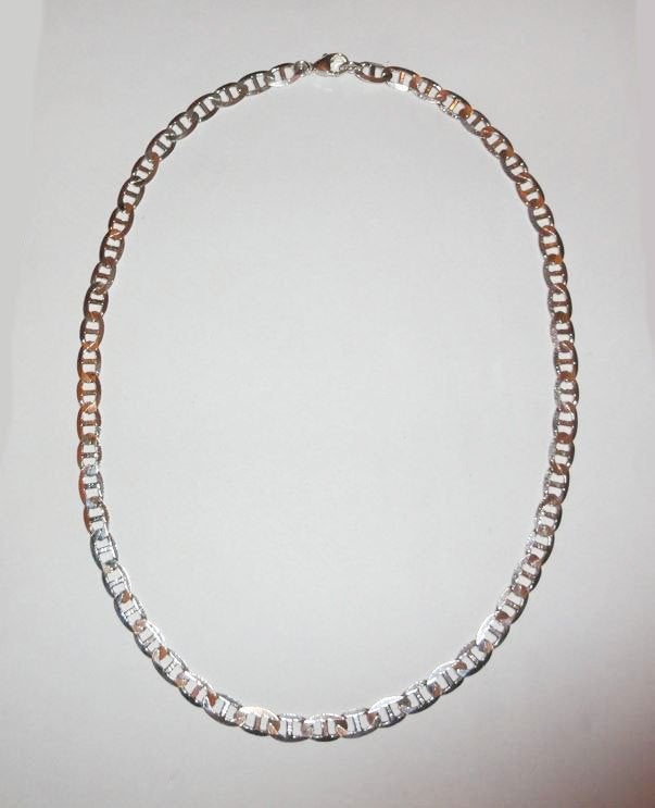 Ketting 925 zilver platte schakels, Ophalen of Verzenden, Nieuw, Zilver, Zilver