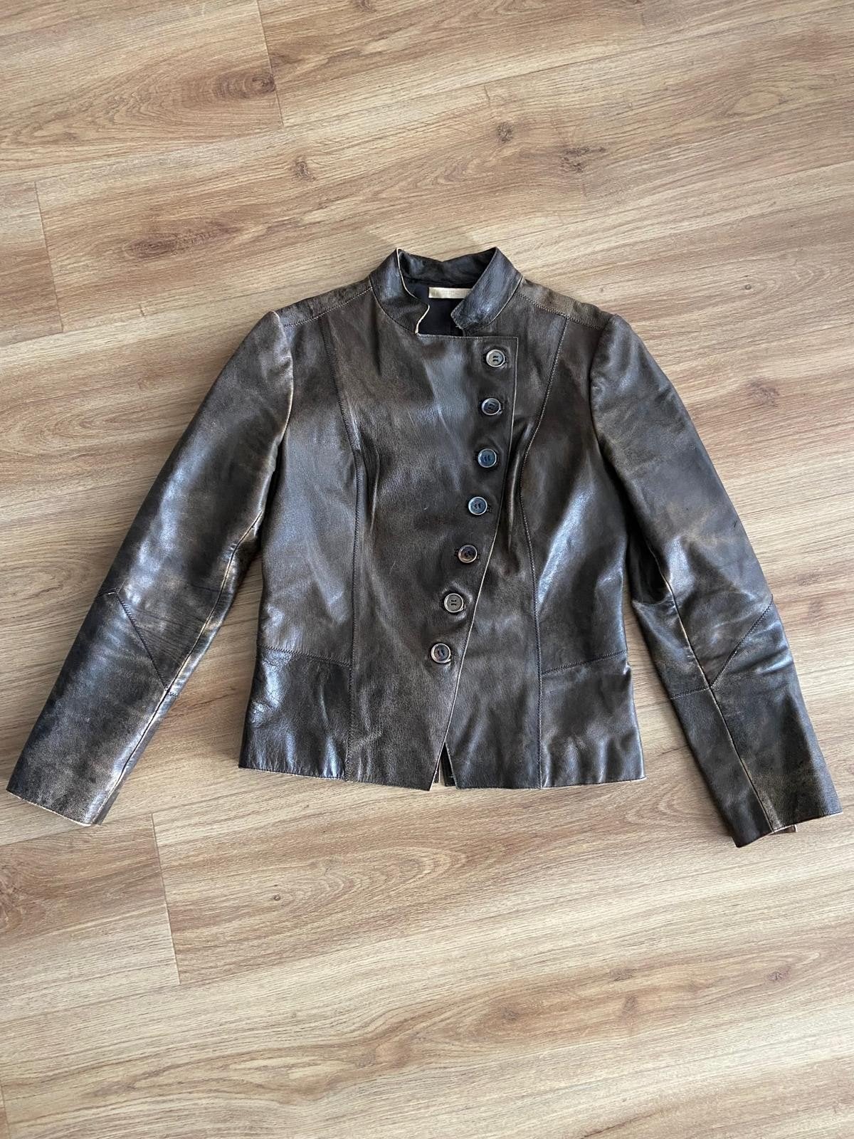 Stoere leren jas maat S, Ophalen of Verzenden, Zo goed als nieuw, Maat 38/40 (M), Zwart