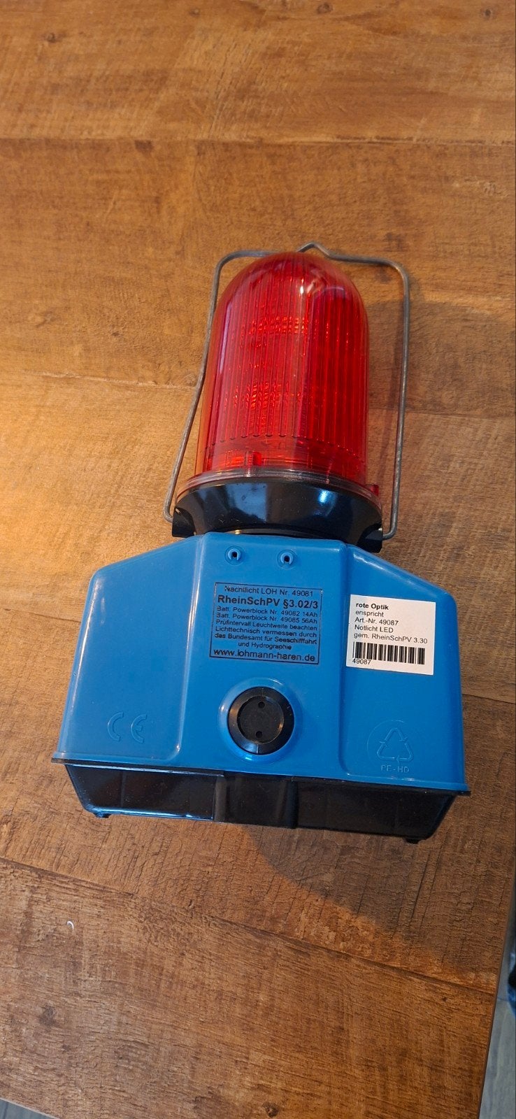 Rood Nachtlicht LOH Nr. 49081 - RheinSchPV §3.02/3, Ophalen of Verzenden, Gebruikt, Binnenverlichting