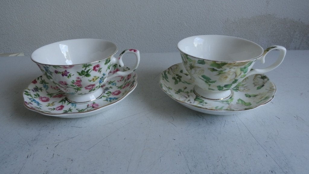 Vintage DE koffiekopjes, English Garden, Chintz collectie, Ophalen of Verzenden