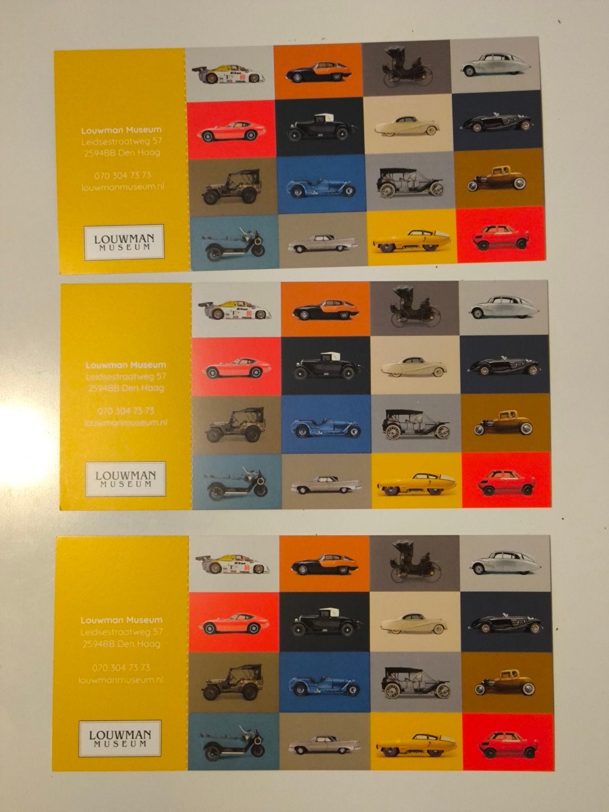 3 tickets Louwman Museum t.w.v 60 euro., Twee personen, Overige soorten