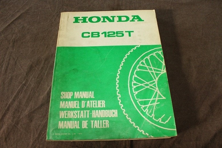 Honda CB125T 1977 motorcycle shop manual CB 125 twin, Motoren, Ophalen of Verzenden, Honda