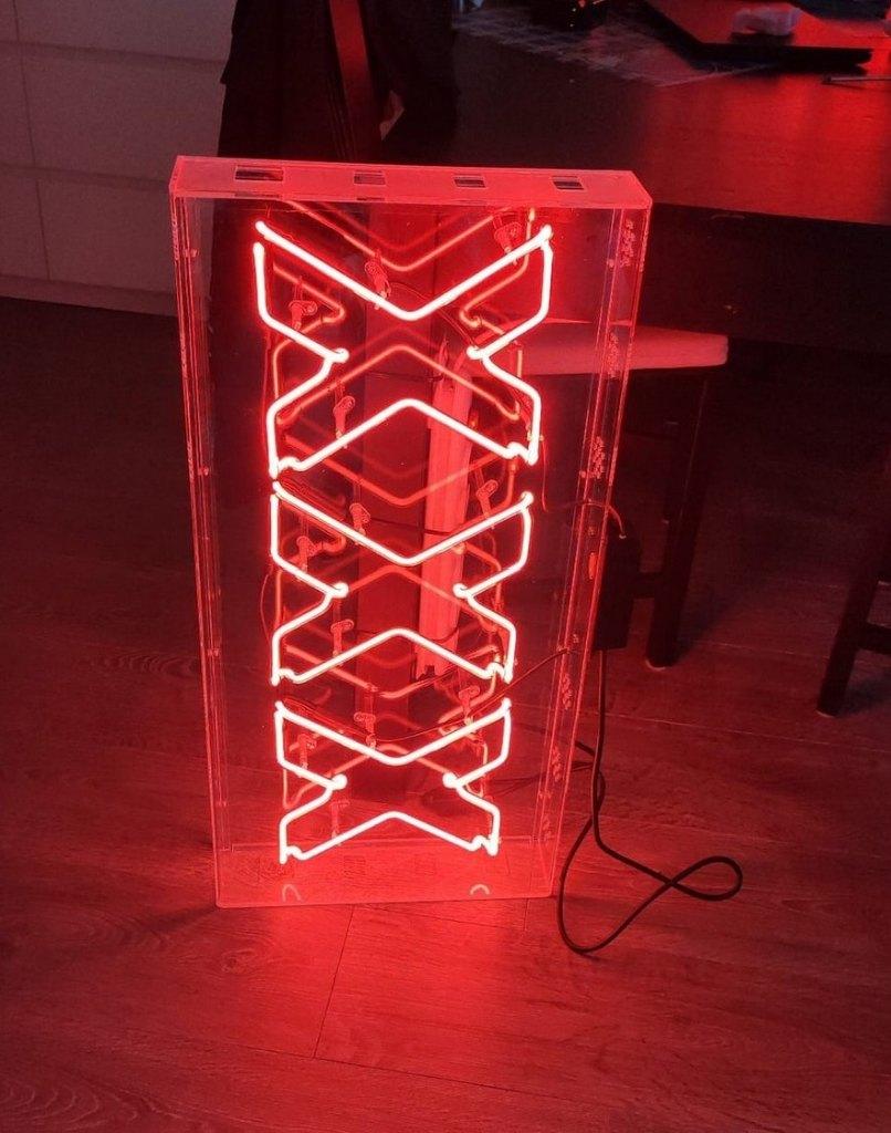 neon lamp XXX Amsterdam, Ophalen, Nieuw, Glas, Old-school