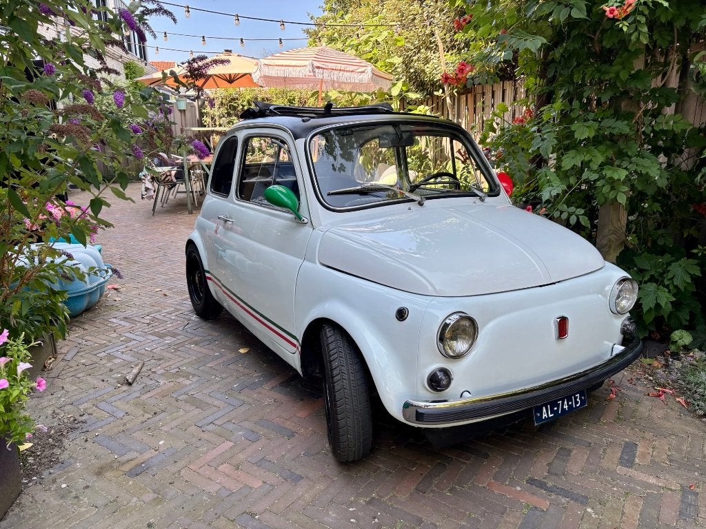 Fiat 500 L - 1971 - met Fiat 126 motor en versnelling, Auto's, Fiat, Achterwielaandrijving, Zwart, 514 kg, Open dak