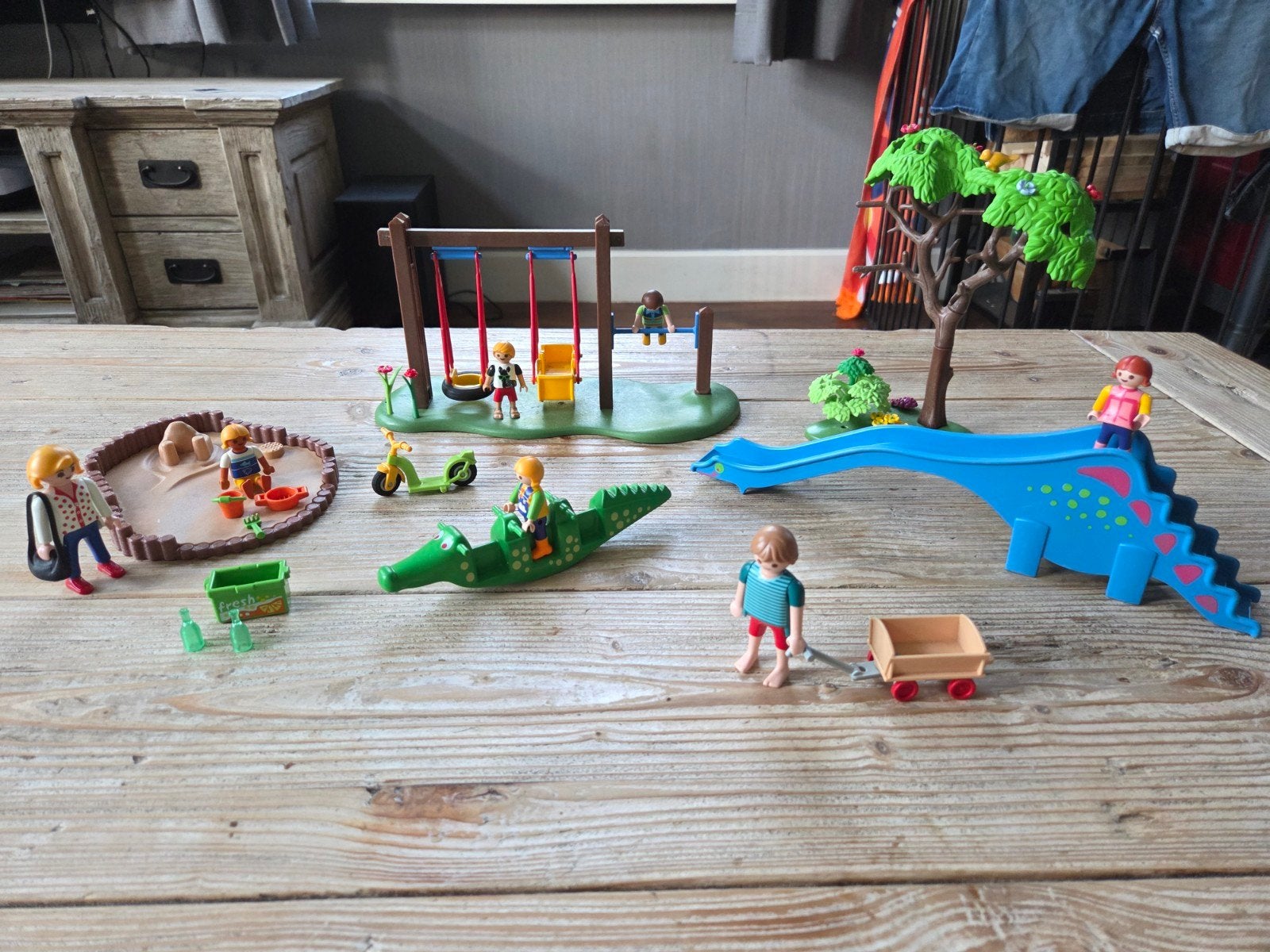 Playmobil Speeltuin met zandbak, schommel en glijbaan, Gebruikt, Complete set, Overige typen, Family fun