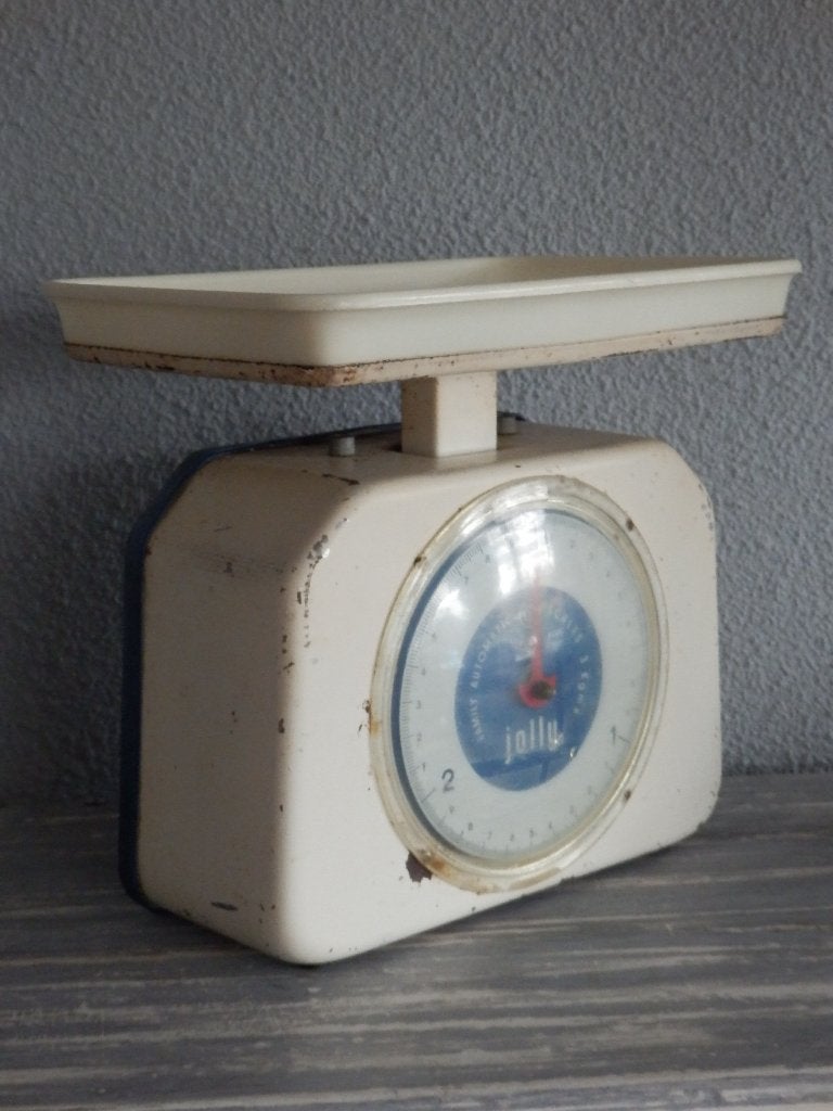 Oude weegschaal 'Jolly', decoratief!, Ophalen of Verzenden