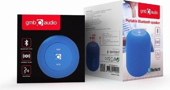 Draadloze Bluetooth speaker Gembird - Blauw - Nieuw, Verzenden, Bluetooth, Nieuw