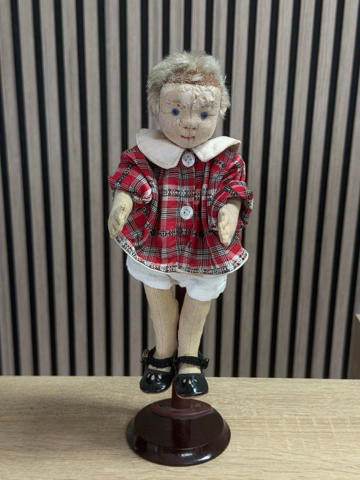Unieke antieke Steiff pop (1910-1920) - 28CM - Met knop!, Ophalen of Verzenden