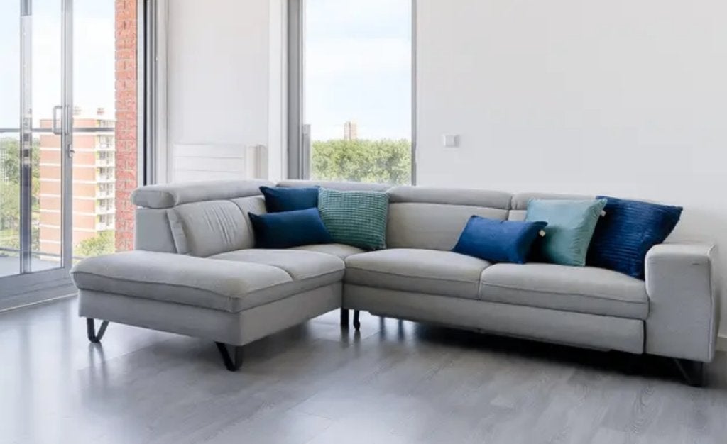 Hoekbank URBAN, Ophalen, 250 tot 300 cm, 75 tot 100 cm, Stof