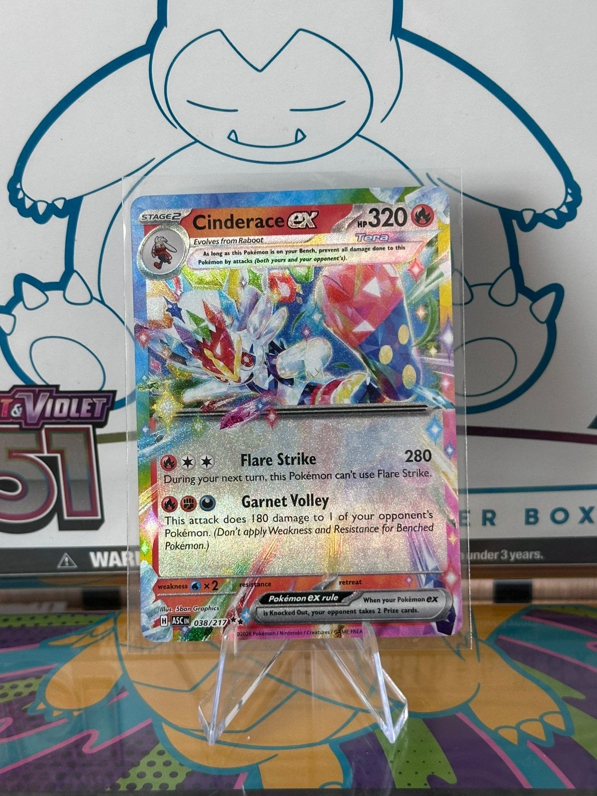 Cinderace ex Tera (038/217) - Ascended Heroes, Ophalen of Verzenden, Nieuw, Losse kaart