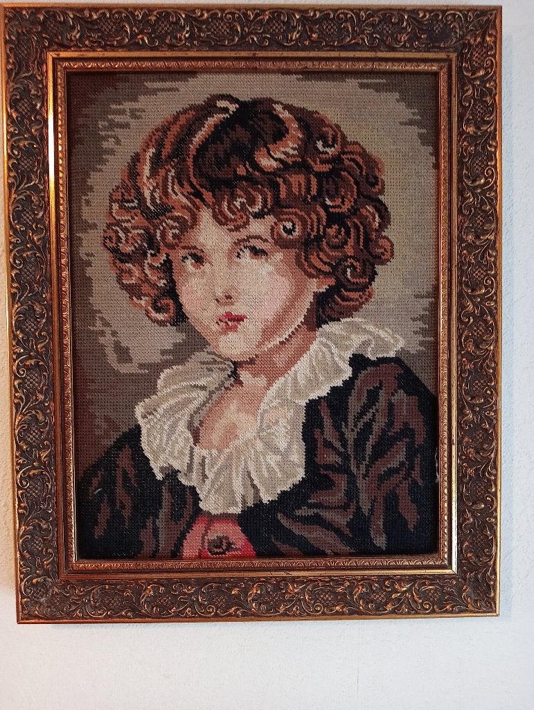 2 geborduurde schilderijen, Ophalen of Verzenden, Zo goed als nieuw, Schilderij