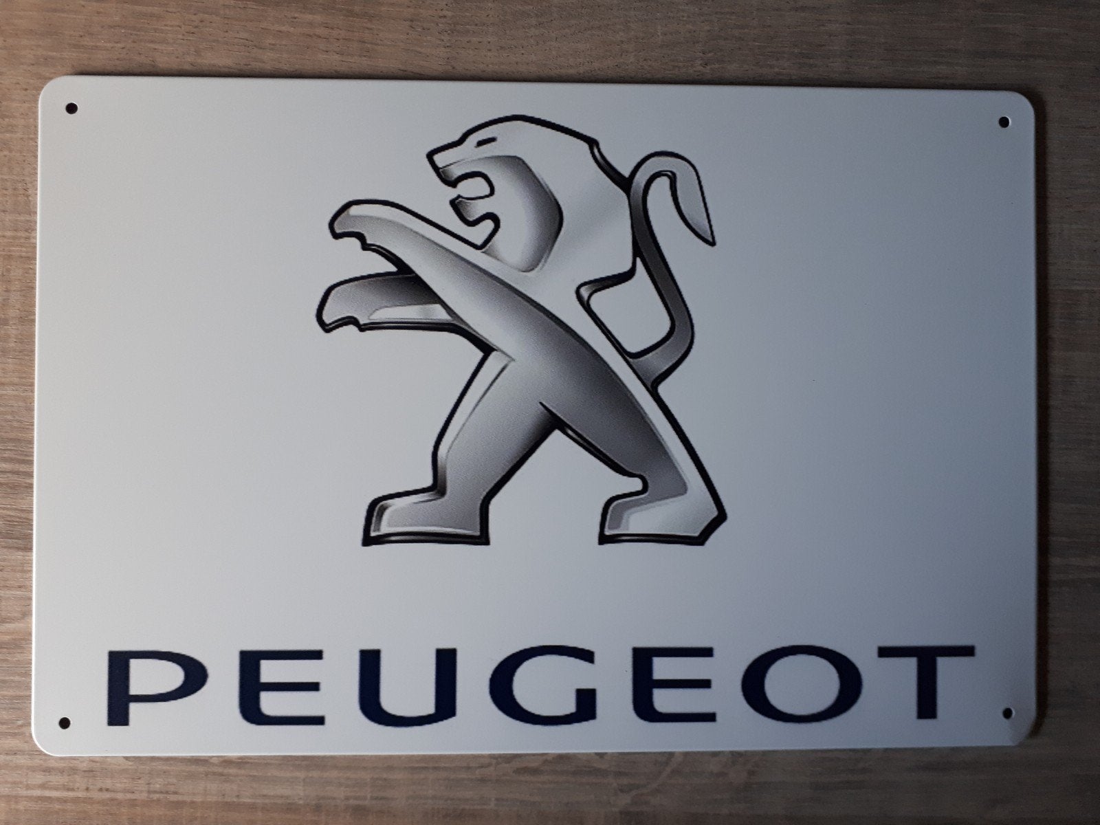 Peugeot 20x30 cm Metalen Reclamebord, Ophalen of Verzenden, Nieuw, Reclamebord