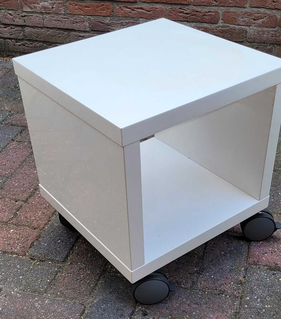 IKEA LACK bijzettafel op wielen, Ophalen, Gebruikt, Vierkant, Overige materialen