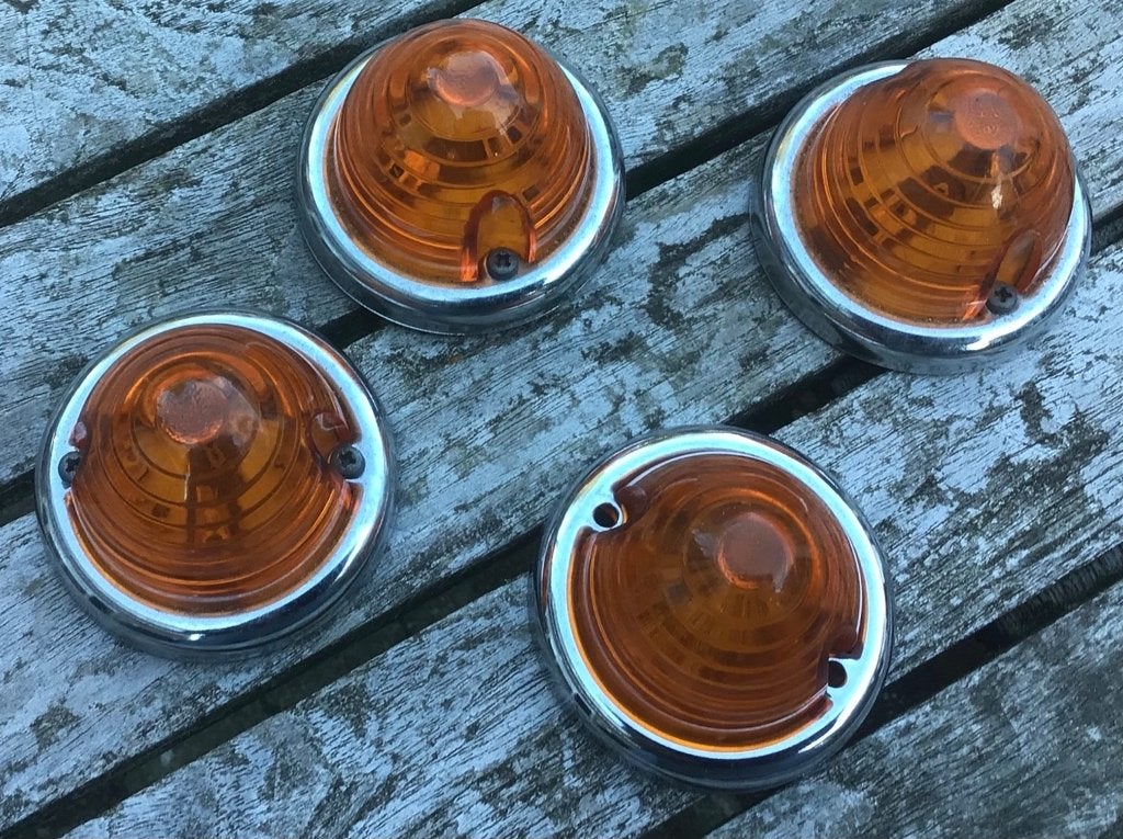 Knipperlichten Oldtimer - 3 complete armaturen + 1 lens, Ophalen of Verzenden, Nieuw, Oldtimer onderdelen