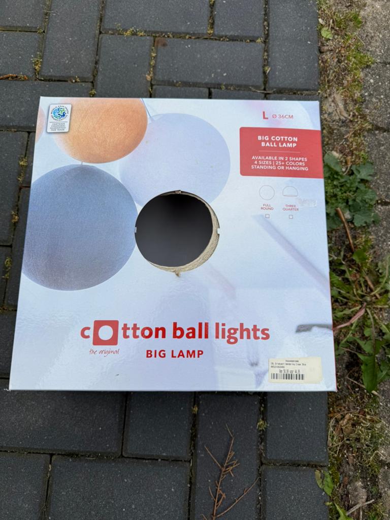 Nieuwe Cotton Ball Lights Grote Lamp - Ø 36cm, Ophalen, Nieuw