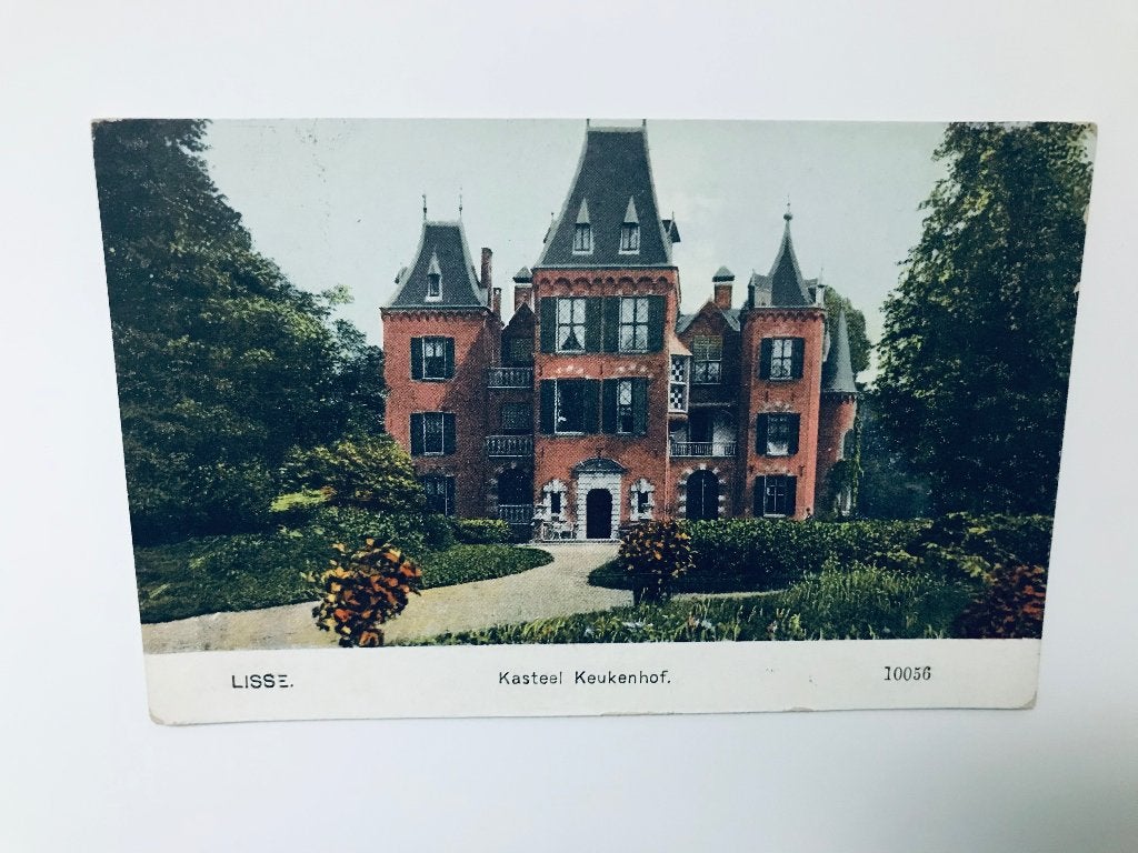 Oude ansichtkaart Kasteel Keukenhof Lisse Gelopen, Ophalen of Verzenden, Voor 1920, Gelopen, Gebouw