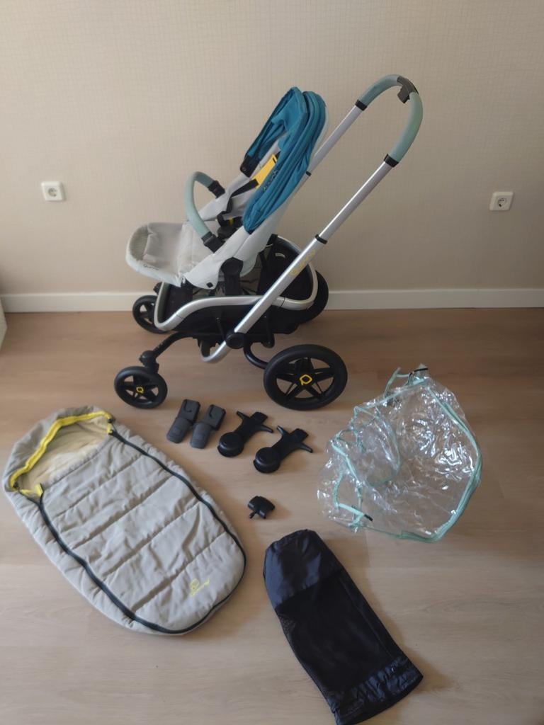 Quinny Hubb mono kinderwagen met accessoires, Quinny, Zo goed als nieuw, Verstelbare duwstang, Ophalen