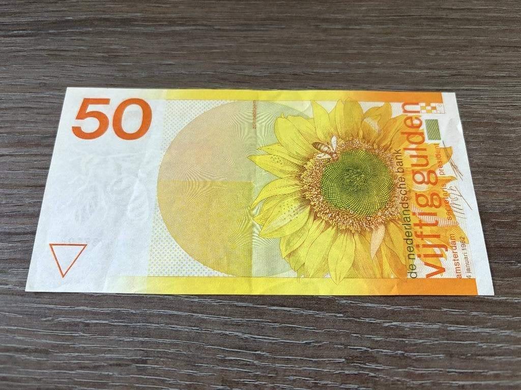 Prachtig- biljet 50 gulden Zonnebloem, 1982, Ophalen of Verzenden, 50 gulden