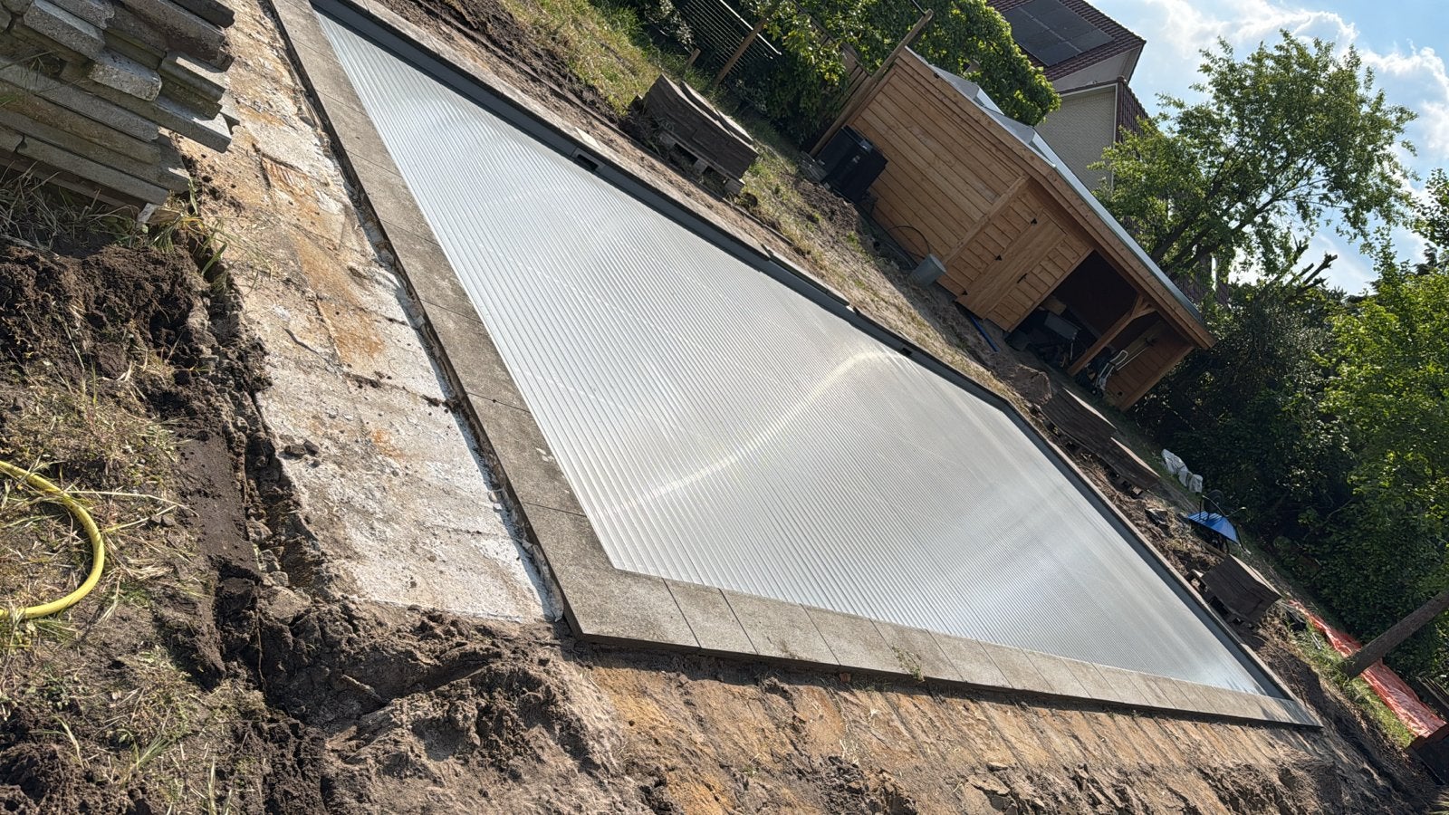 Degelijke zwembadrand voor 10x5 zwembad 50x30cm ronde neus, Tuin en Terras, Ophalen, Gebruikt, Minder dan 80 cm, 300 cm of meer