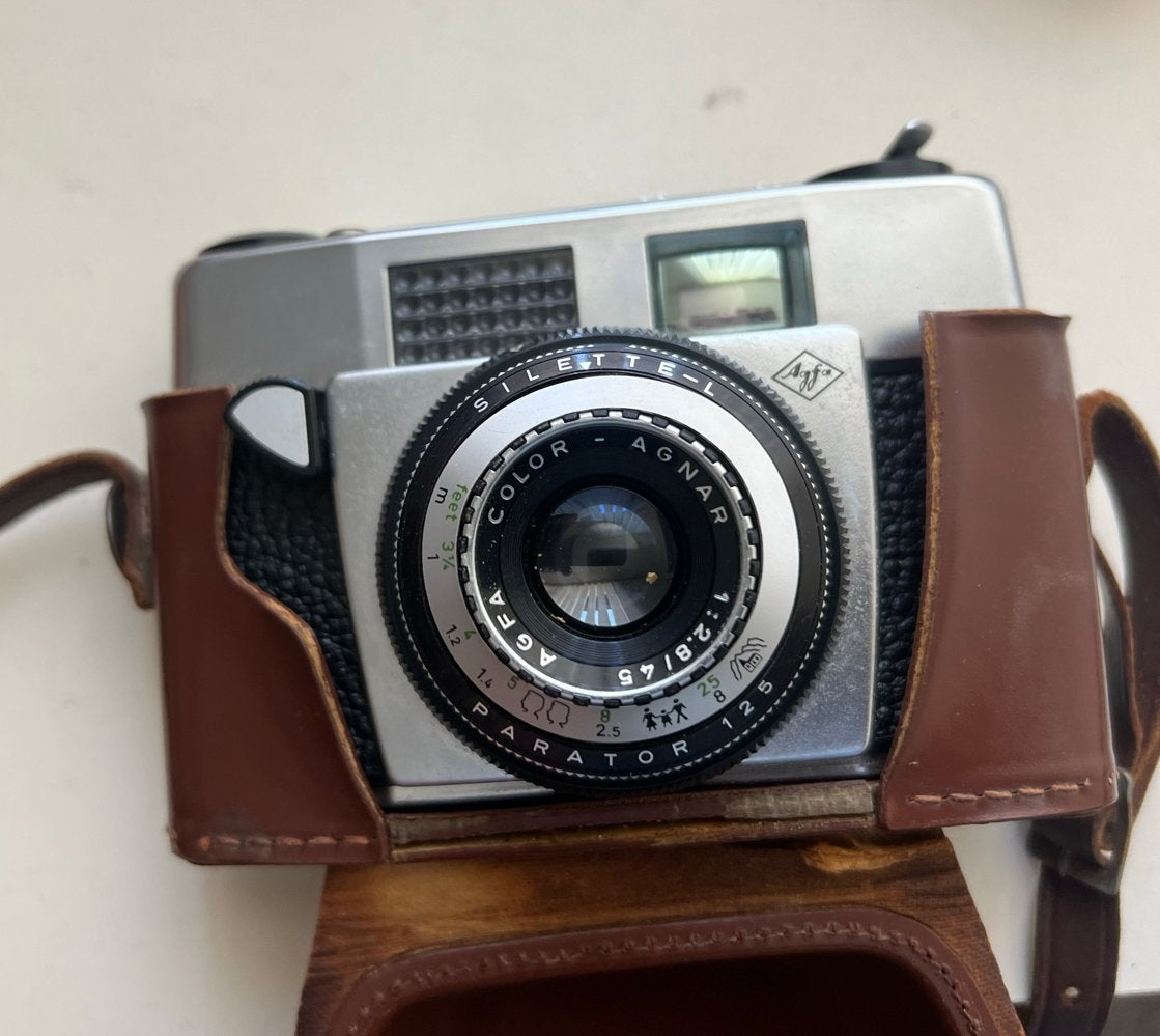 Agfa Silette-L camera met Agfa Color-Agnar lens, Ophalen of Verzenden, Gebruikt, Compact, Overige Merken