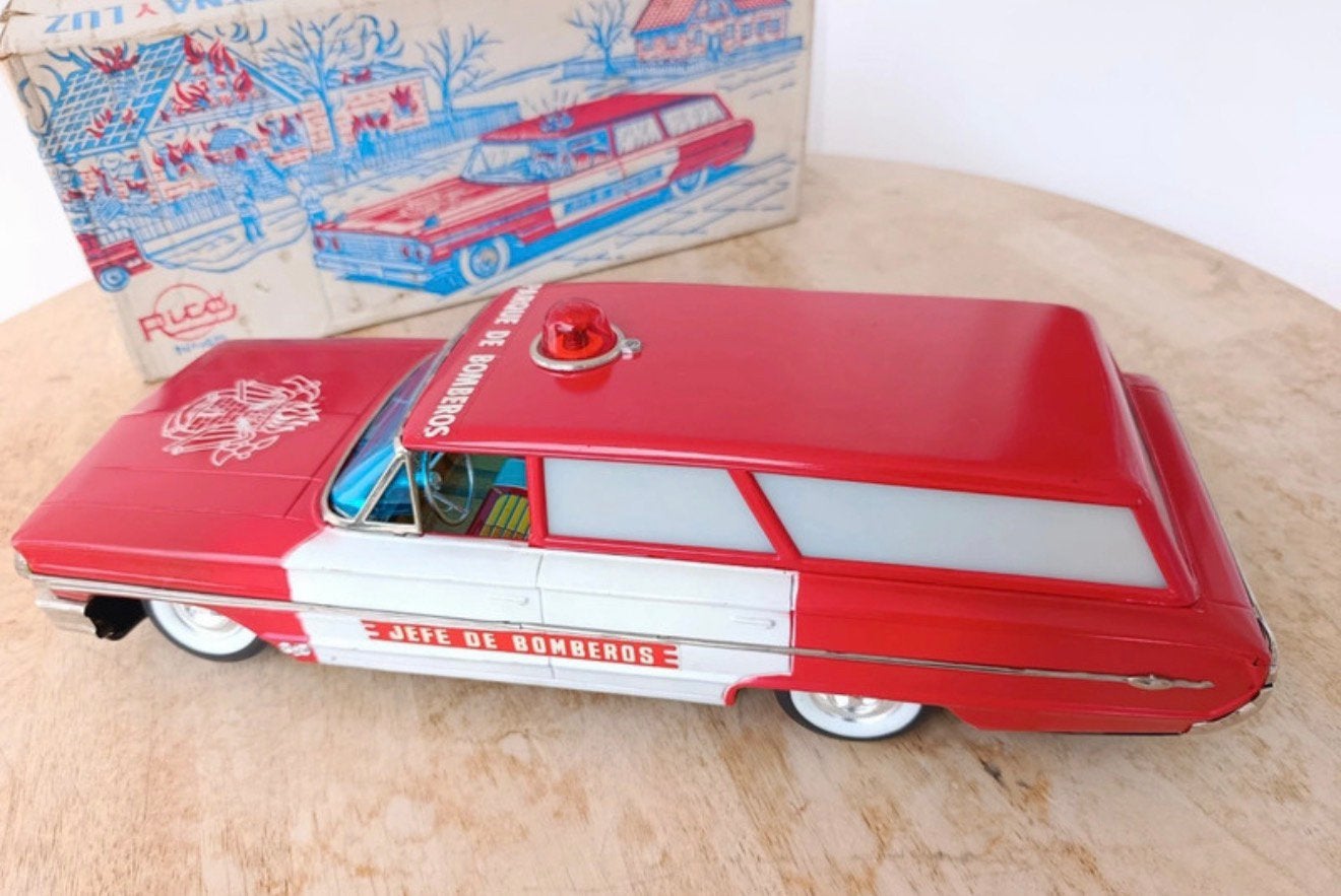 Zeldzame 48CM Rico Spanje Ford Galaxy Brandweer - Met Doos!, Ophalen of Verzenden