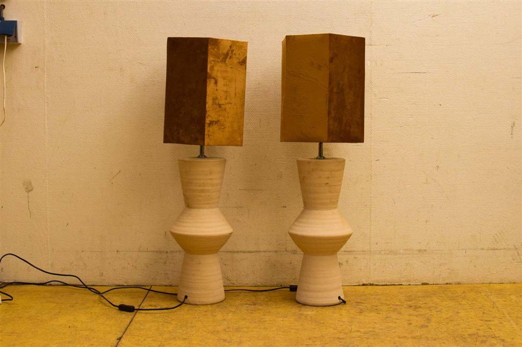 2 Stuks vloerlampen / Tafellampen 50624, Huis en Inrichting, Lampen | Vloerlampen, Ophalen of Verzenden, Gebruikt, 150 tot 200 cm