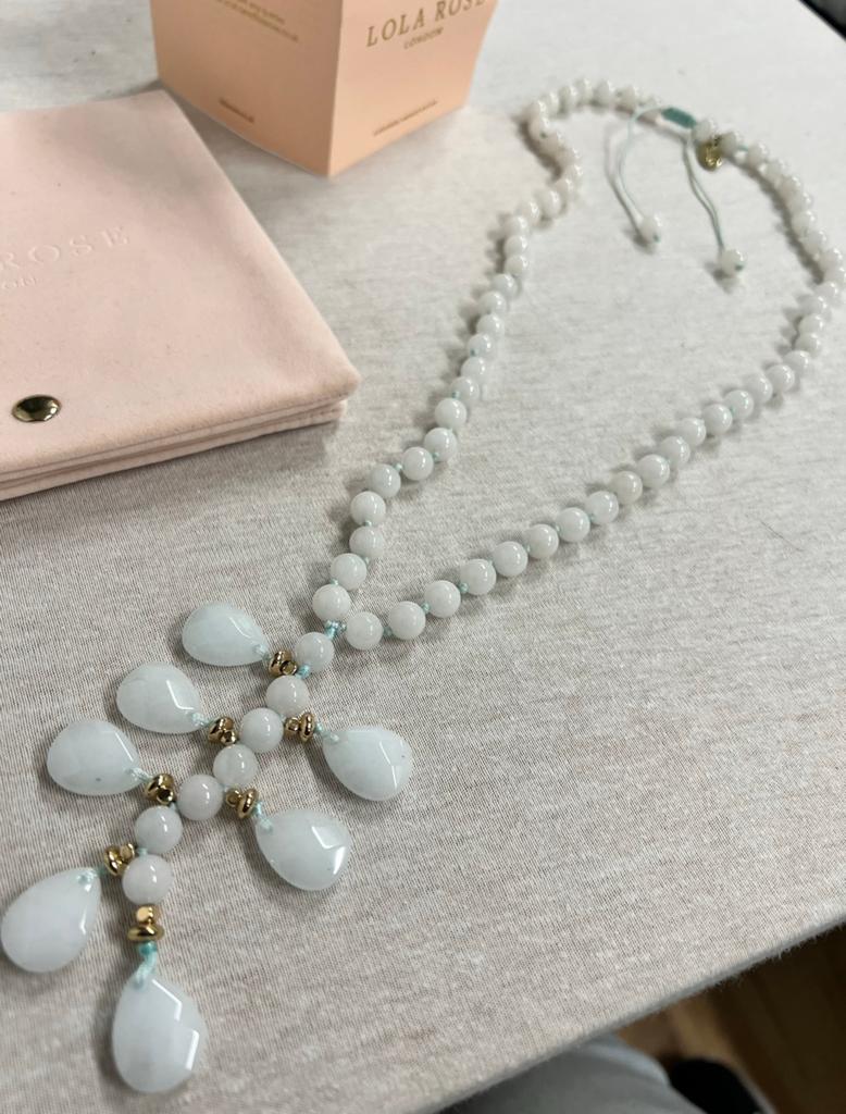 Parel ketting - Lola Rose London + Certificaat witte parels, Verstelbaar, Wit, Nieuw, Ophalen of Verzenden