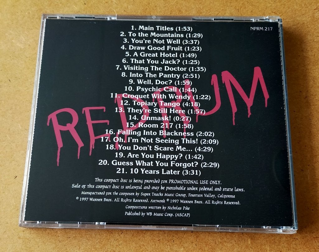 Stephen King's The Shining Soundtrack Promo CD Nicholas Pike, Tv-soundtrack, Ophalen of Verzenden, Gebruikt