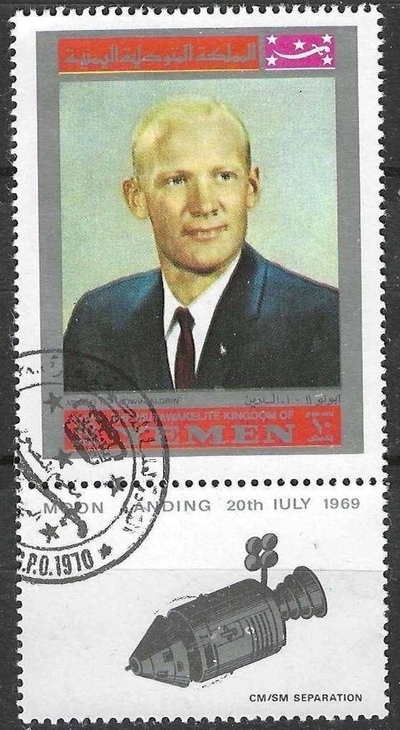 Yemen-Koninkrijk 1969 - Stampworld 846 - Astronauten (ST), Verzenden, Gestempeld, Midden-Oosten