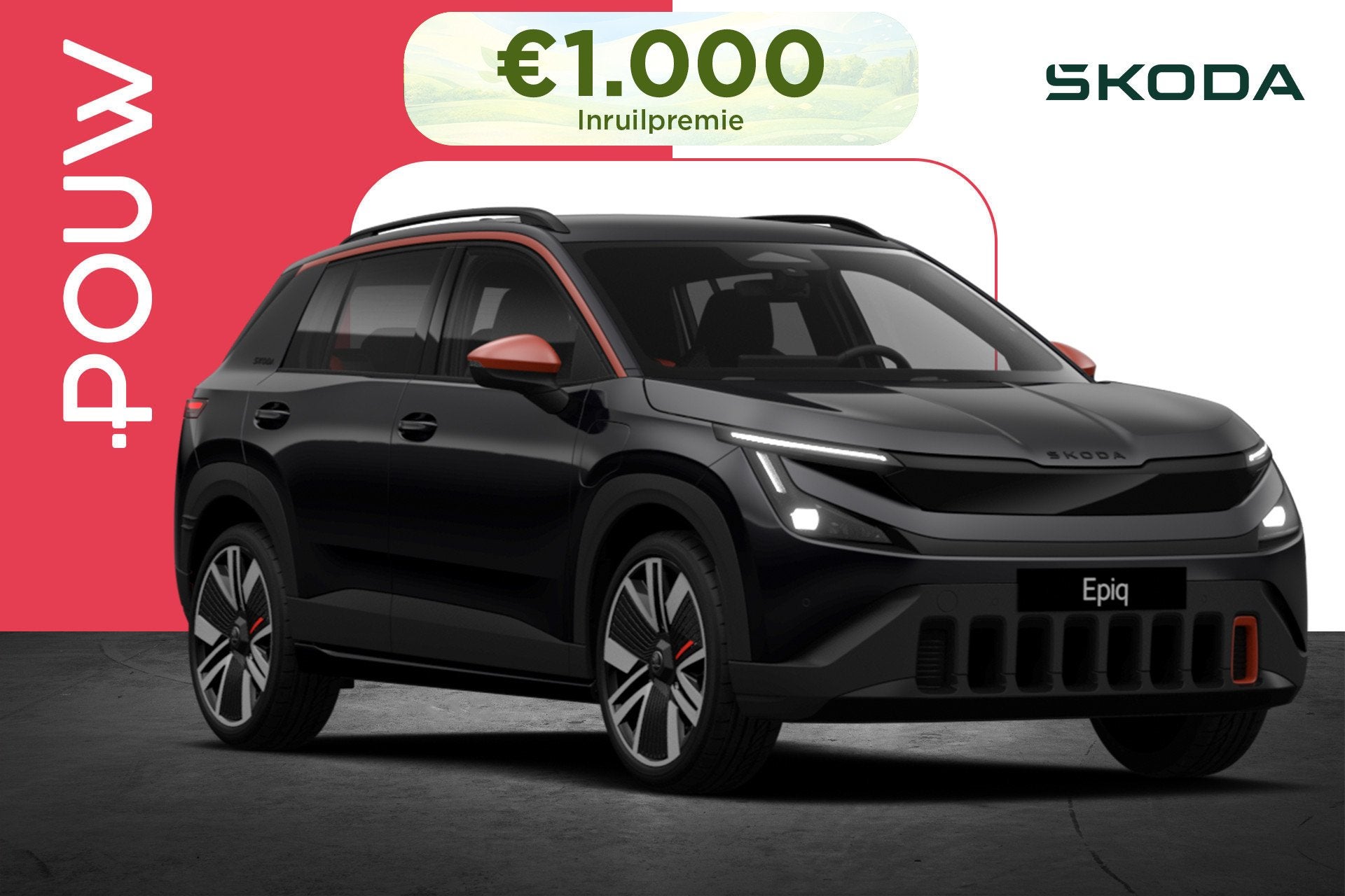 Skoda Epiq 211pk First Edition 56 kWh | Trekhaak Afneembaar, Auto's, 12 maanden, Overige modellen, Zwart, 56 kWh