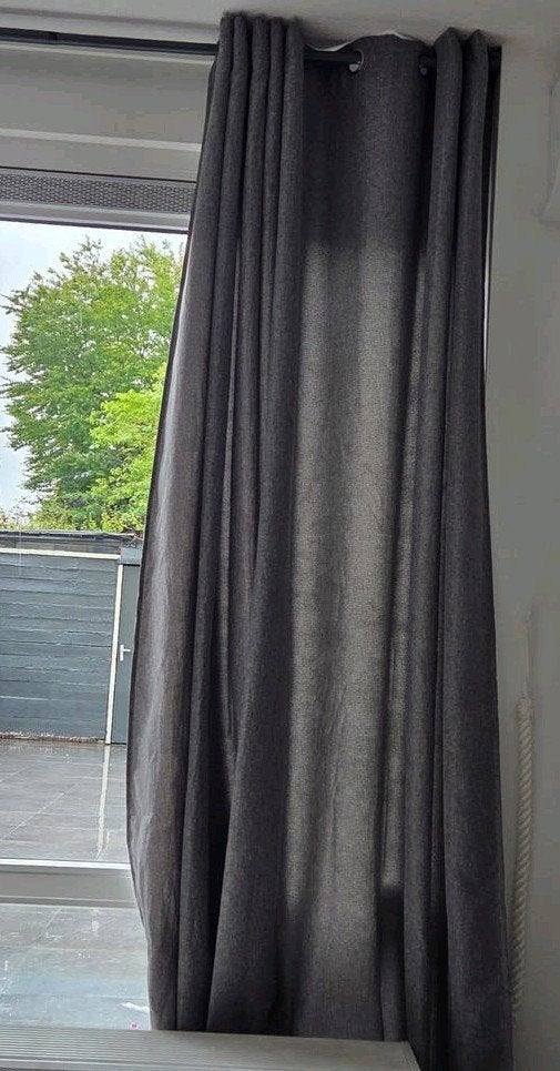 verduisterend gordijn met ringen (140x260 cm), Ophalen of Verzenden, Zo goed als nieuw, Met ringen, Gordijn