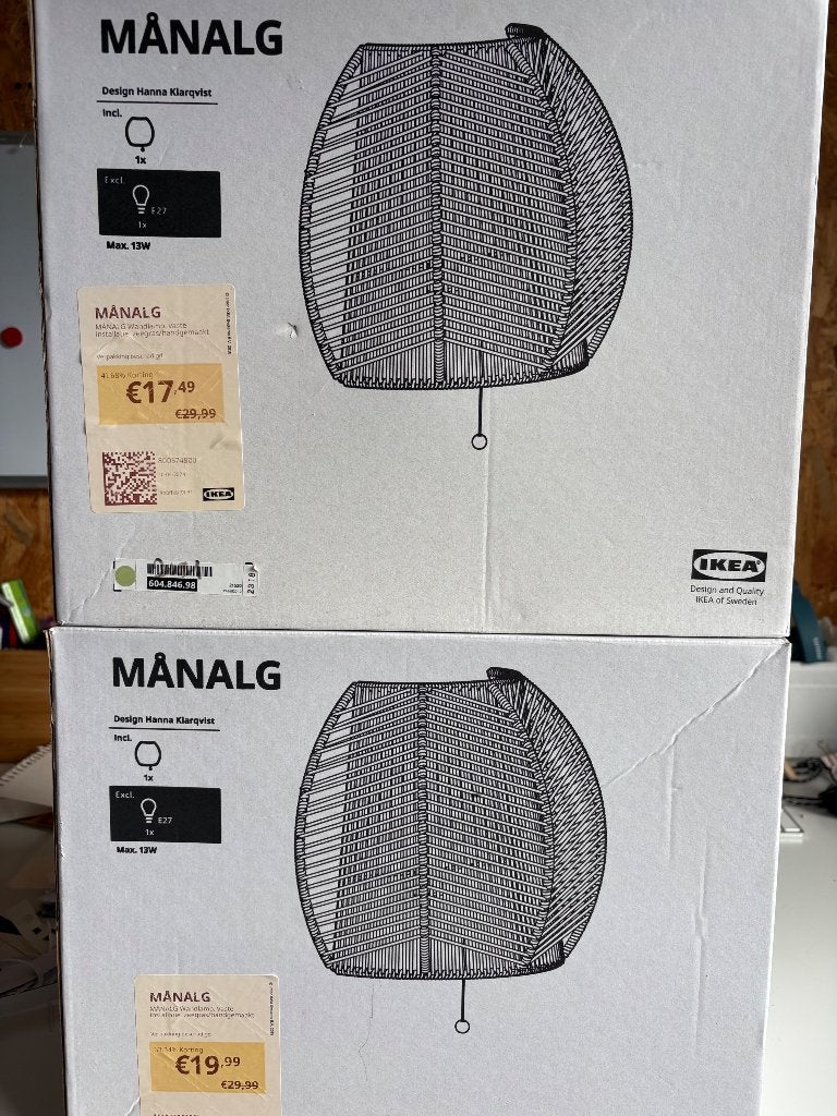 Lampen IKEA manalg, Bruin, Textiel, Nieuw, Overige merken