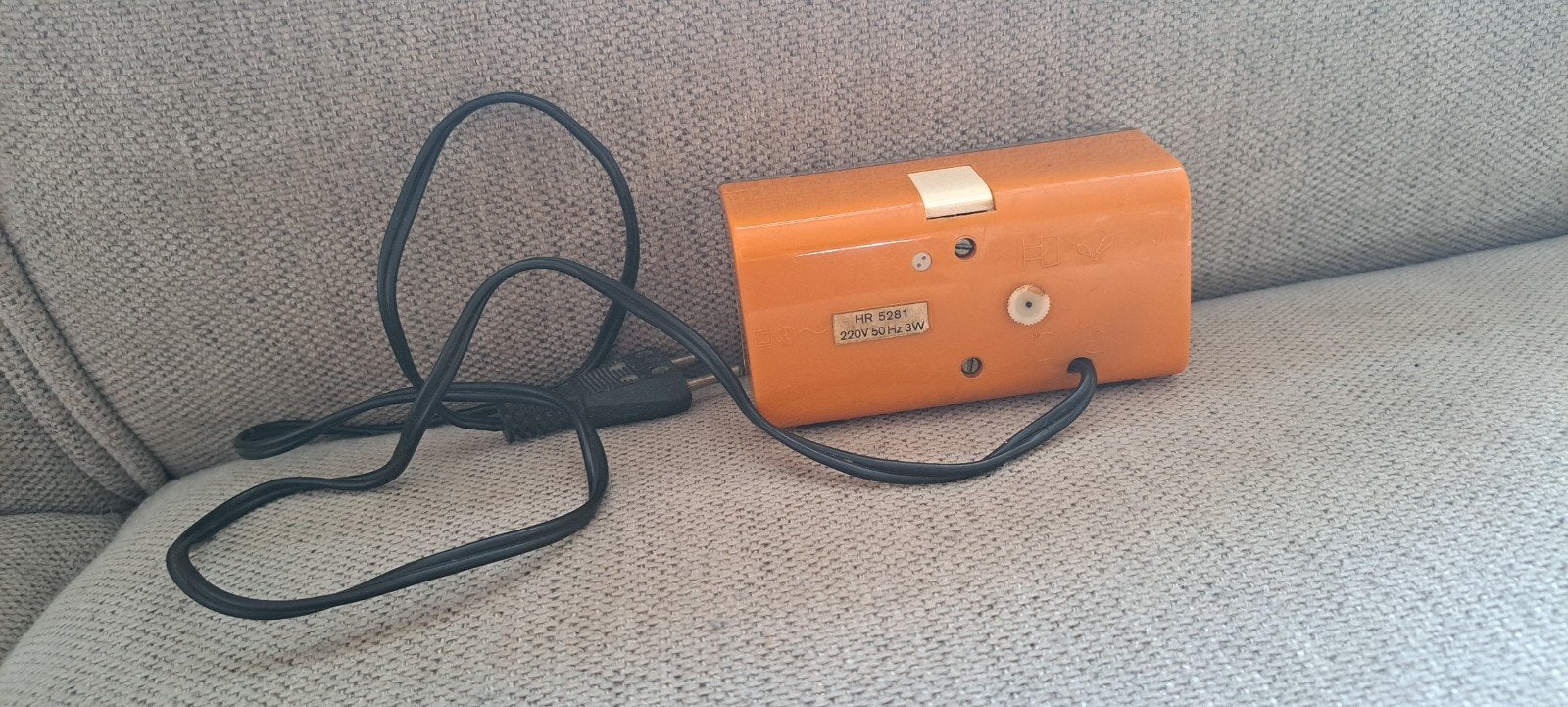 Retro Vintage Wekker - Oranje Analoog, Gebruikt, Analoog, Ophalen of Verzenden, Retro