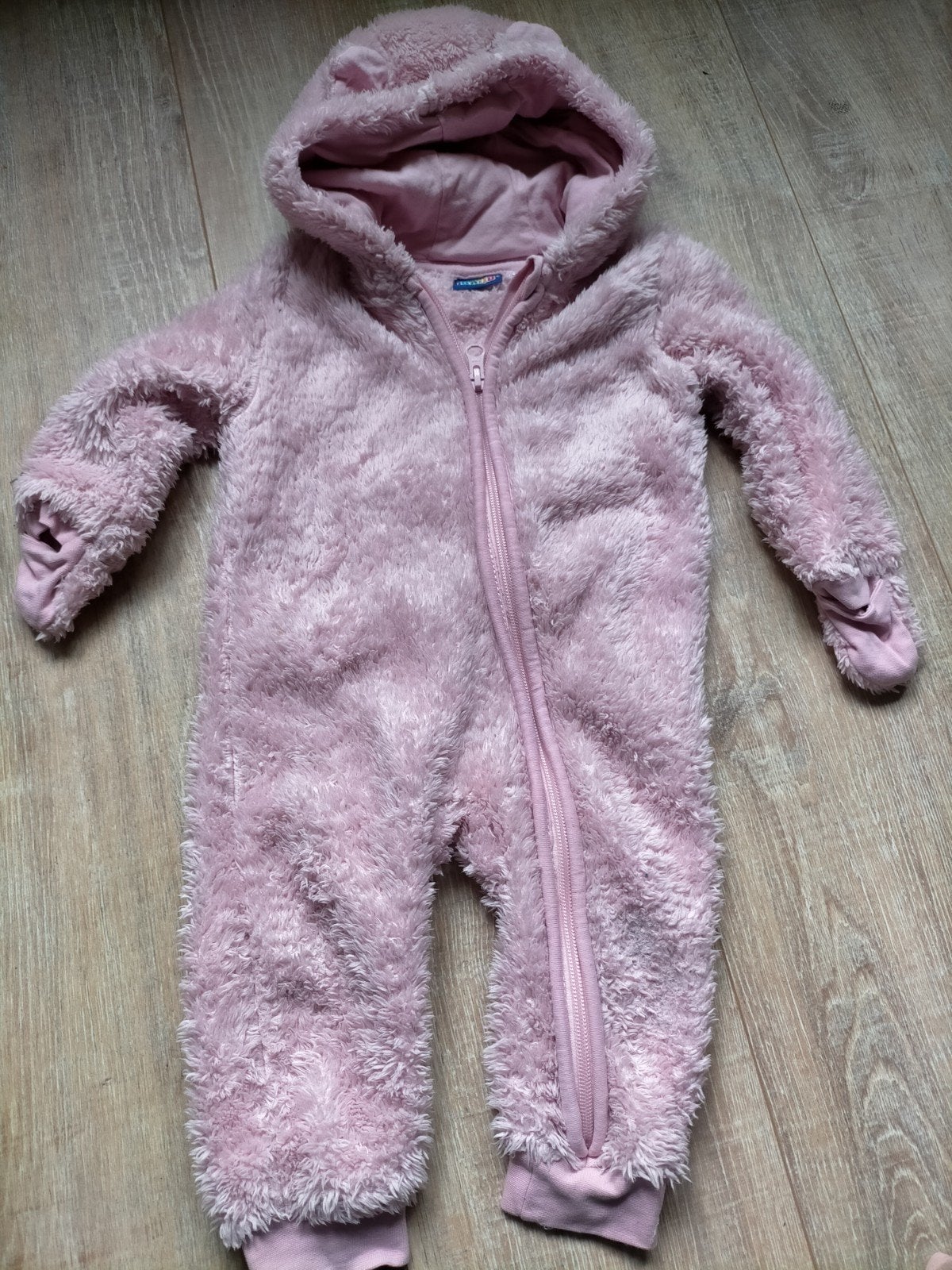 fijn roze teddy pakje jumpsuit maat 62/68, Kinderen en Baby's, Ophalen of Verzenden, Zo goed als nieuw, Meisje, Pakje