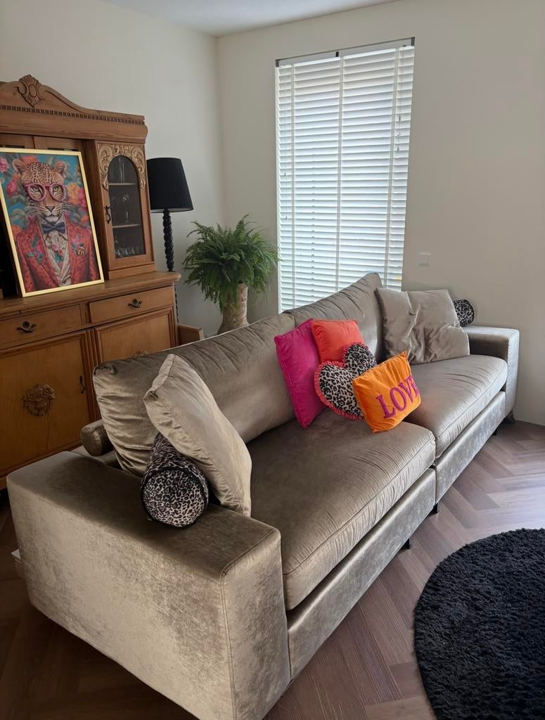 Zitmaxx Bank ( santos ) , kleur.brons . Ruime 4 zits, Huis en Inrichting, Banken | Complete zithoeken, Ophalen, Zo goed als nieuw