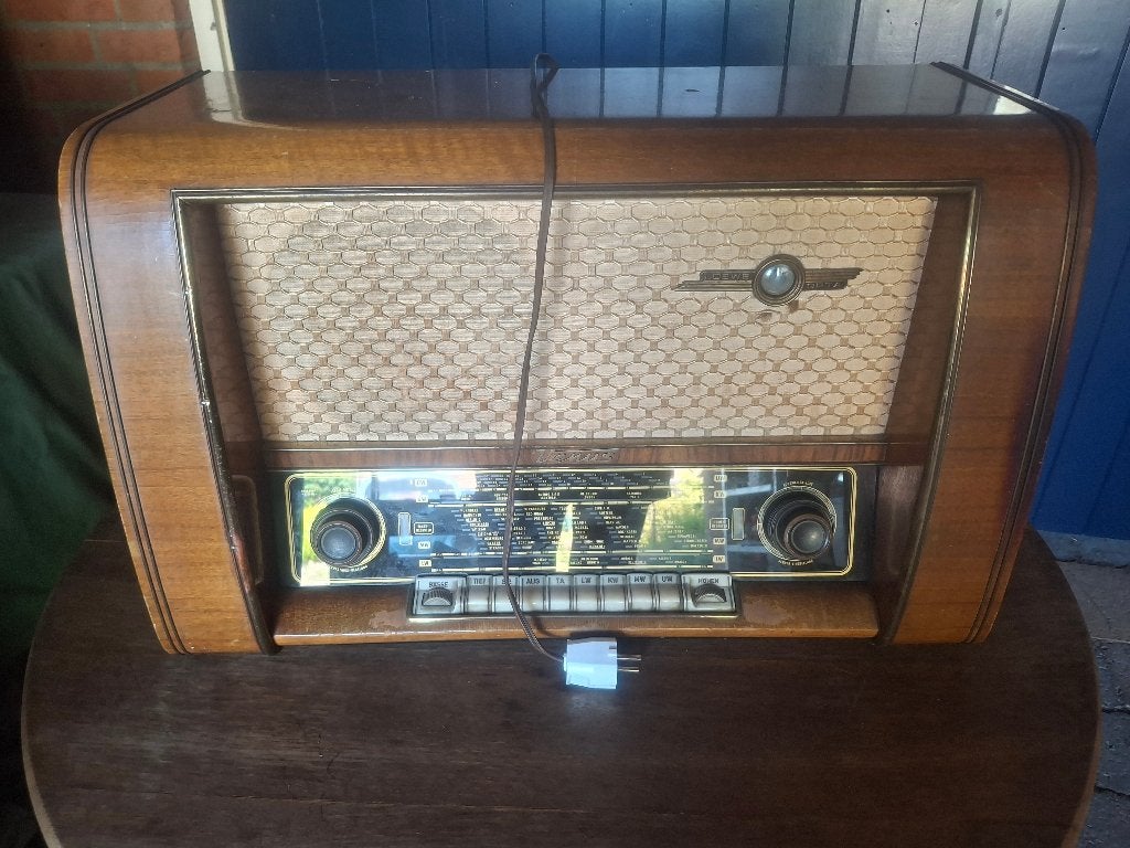 Vintage, oude buizenradio, Ophalen, Gebruikt, Overige typen