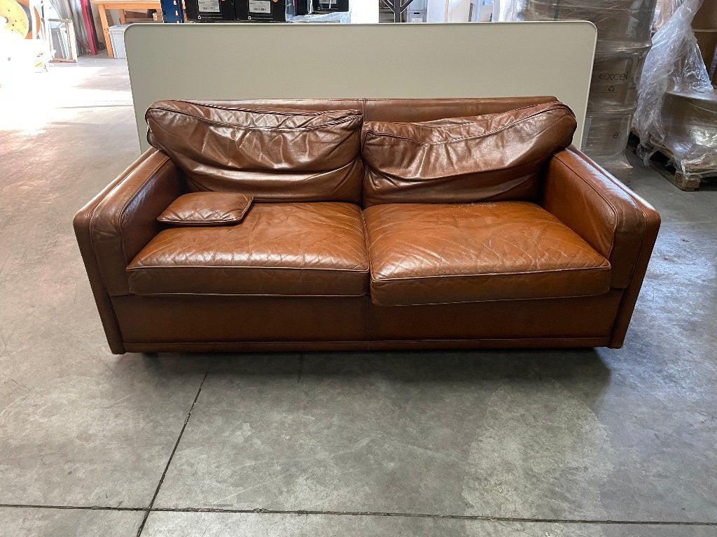 zitbanken leder 2 stuks, Antiek en Kunst, Antiek | Meubels | Stoelen en Banken, Ophalen