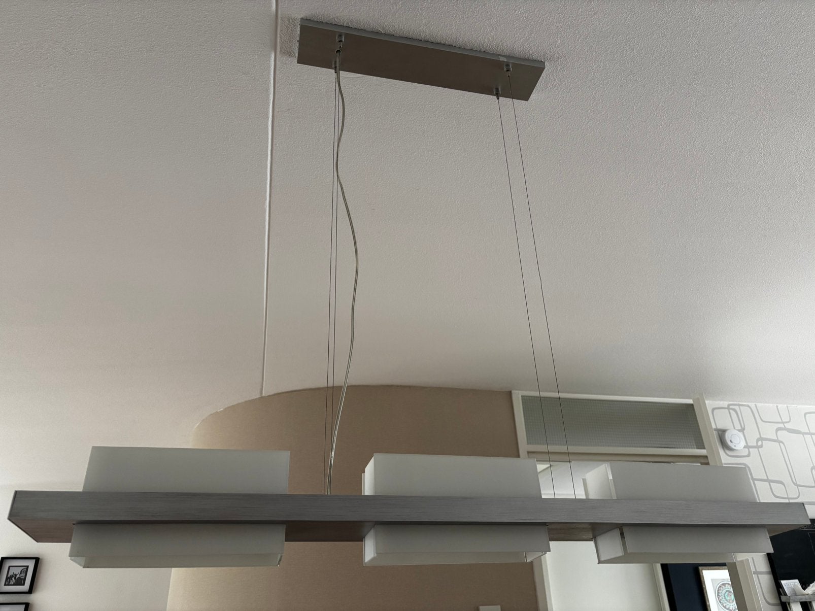 Moderne Philips Lirio hanglamp, Huis en Inrichting, Lampen | Hanglampen, Ophalen, Zo goed als nieuw, Glas