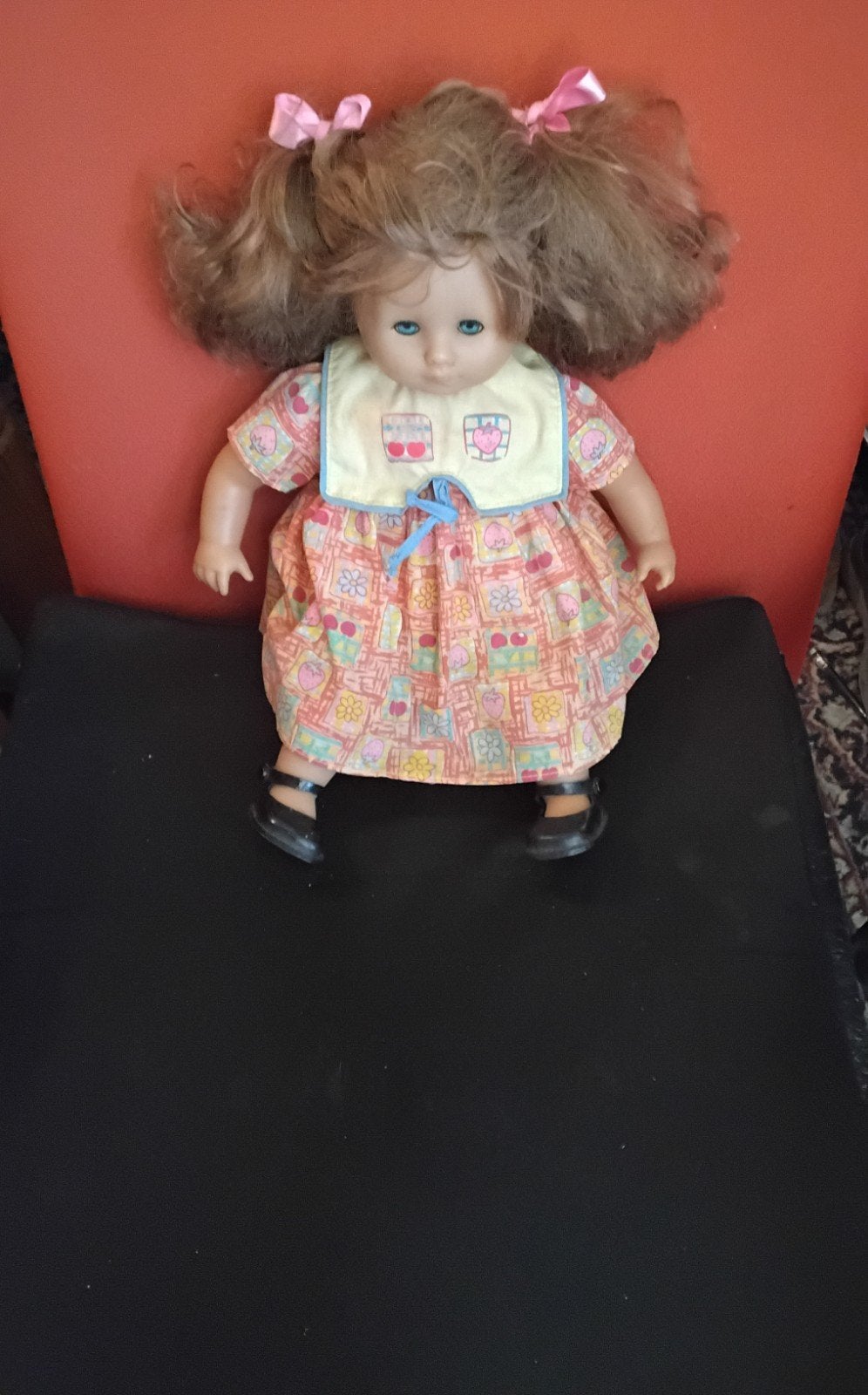 zapf cration pop met roze strikjes en jurkje, Ophalen of Verzenden, Gebruikt, Babypop