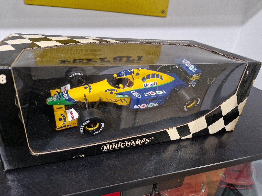 Minichamps 100 910119 Benetton B191 01:18 1991 M. Schumacher, Ophalen of Verzenden, Zo goed als nieuw, Auto, MiniChamps