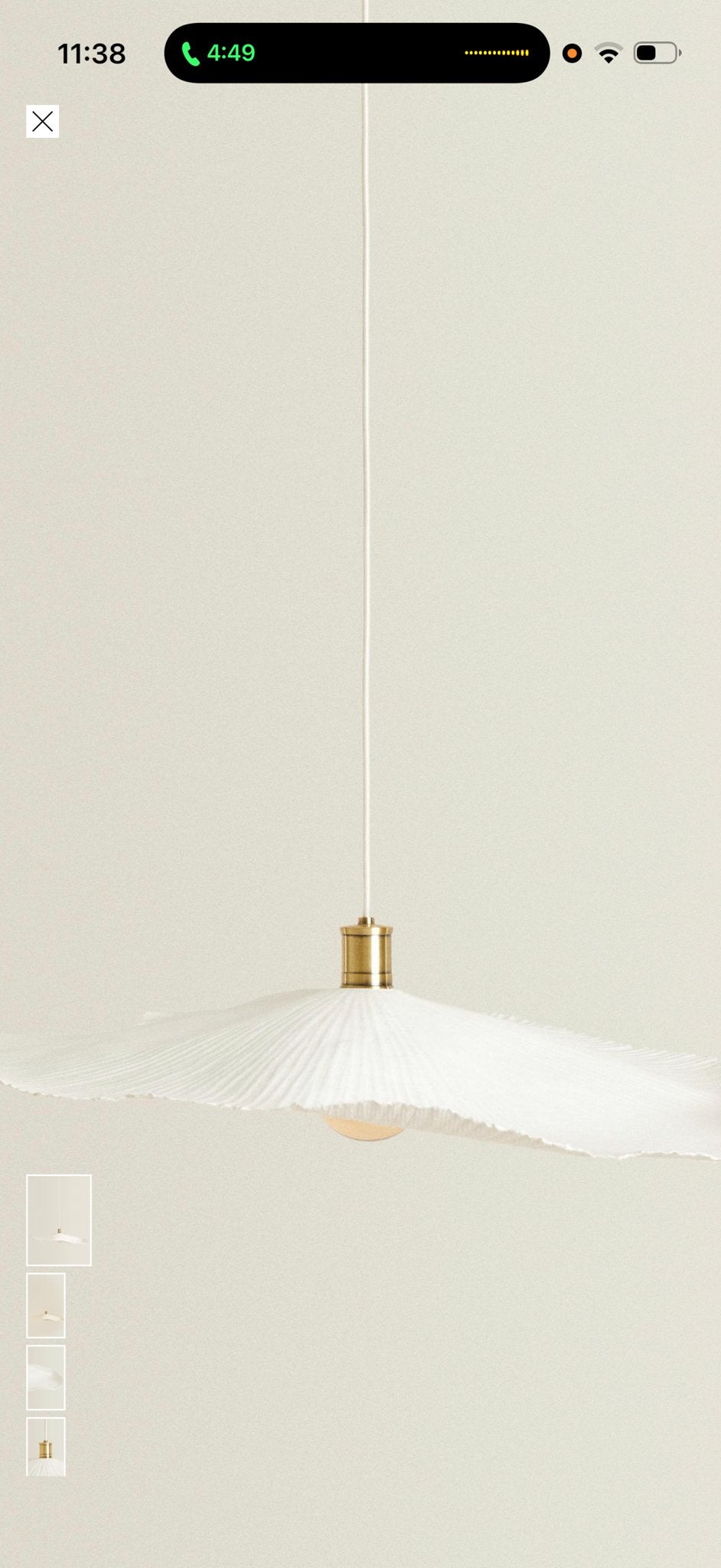 Zara Home Grote Bloem Plafondlamp - Inclusief Lampje, Huis en Inrichting, Lampen | Hanglampen, Ophalen, Zo goed als nieuw, Stof