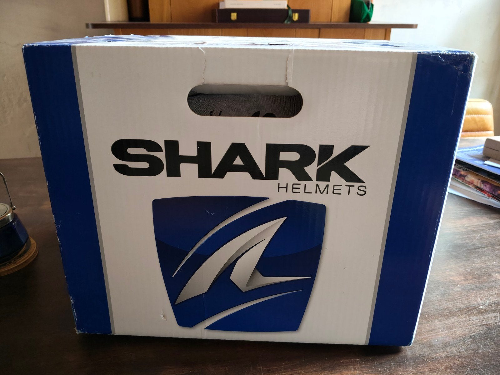 Shark Spartan Blank motorhelm - Wit (Maat S), Overige typen, Dames, Shark, Ophalen of Verzenden