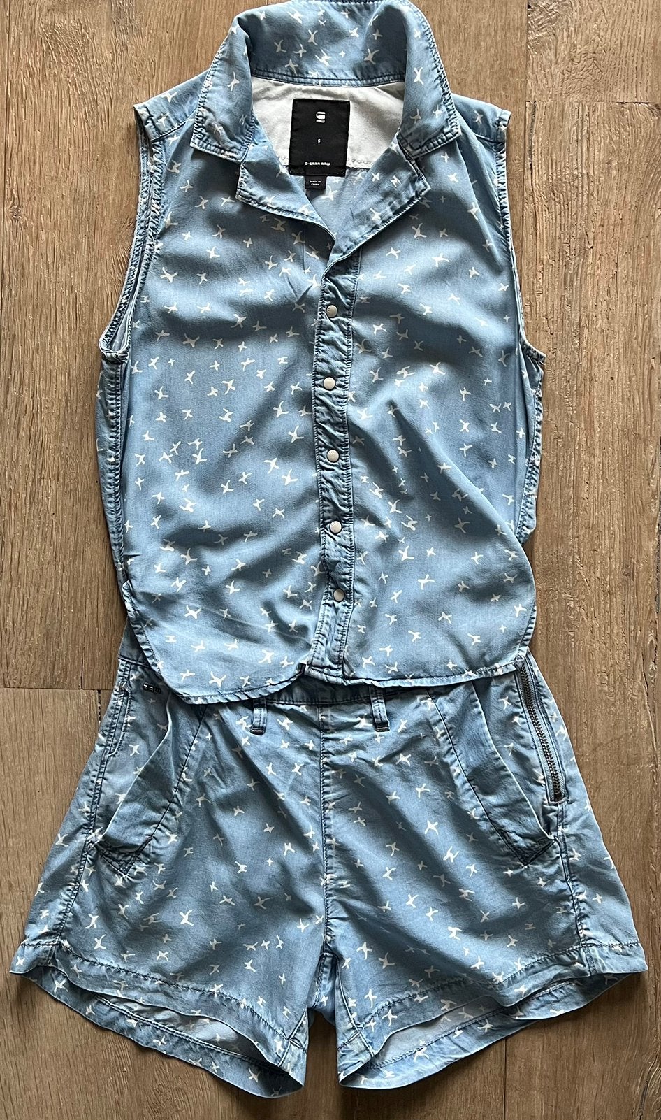 Dun spijkerstof jumpsuit Gstar maat s, Ophalen of Verzenden, Blauw