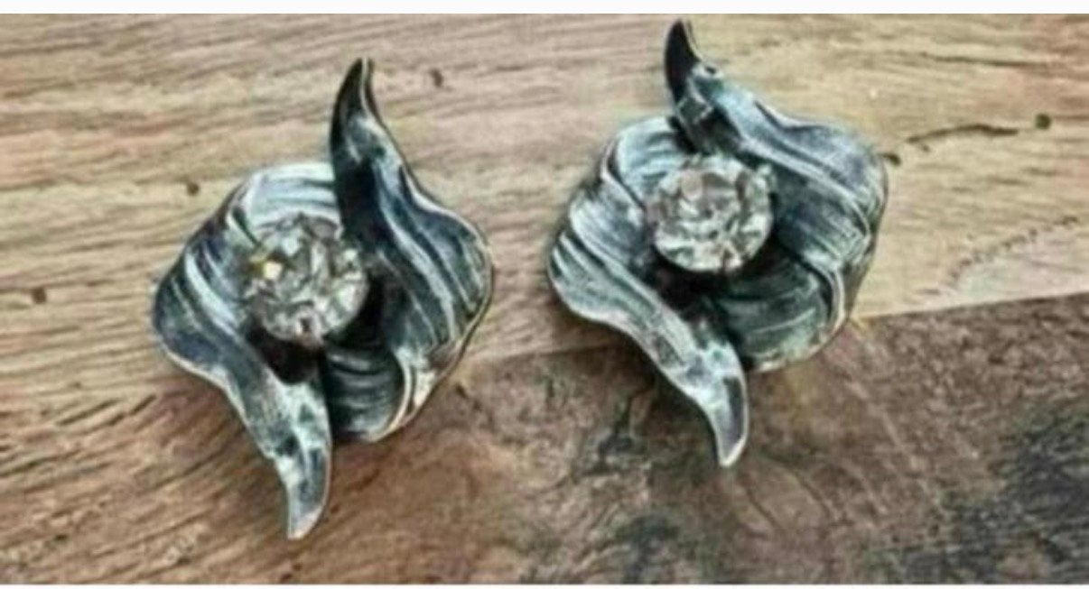 Unieke vintage artdeco clips oorbellen 4 cm, Ophalen of Verzenden, Zo goed als nieuw, Overige materialen
