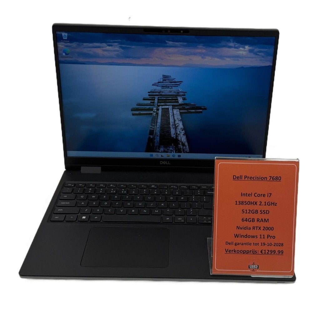Dell Precision 7680 Laptop | i7-13850 64GB 512GB RTX 2000, 64 GB of meer, Met videokaart, Dordrecht@usedproducts.nl, Toulonselaan 72