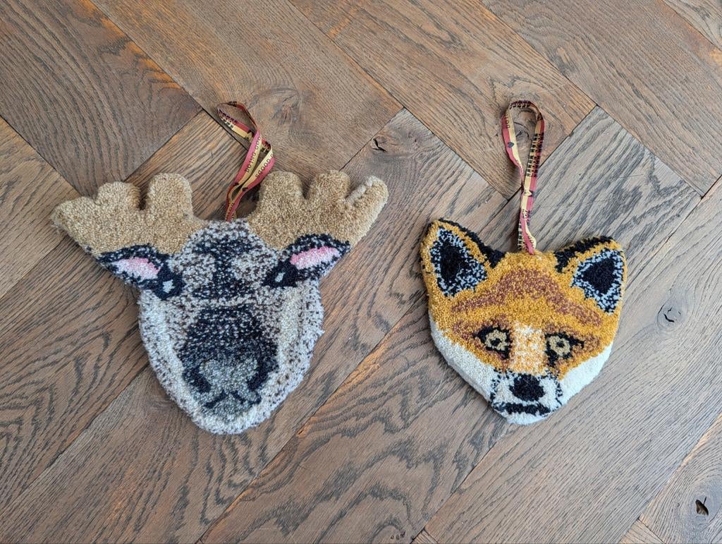 Leuke Woonaccessoires Kinderkamer: Eland en Vos Dierenkoppen, Meerkleurig, Overige stijlen, Ophalen of Verzenden, Zo goed als nieuw