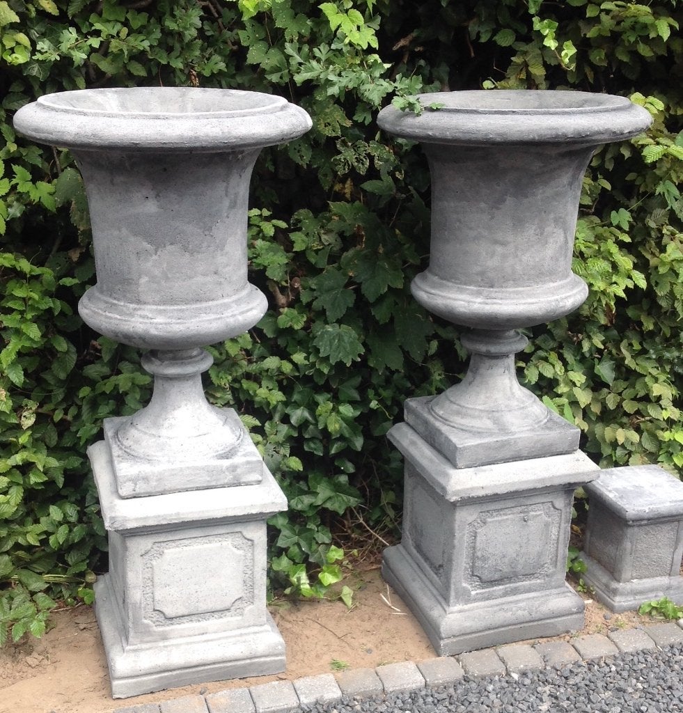 Pot en sokkel calvi beton 130 cm hoog., Ophalen, 40 cm of meer, Rond, Nieuw