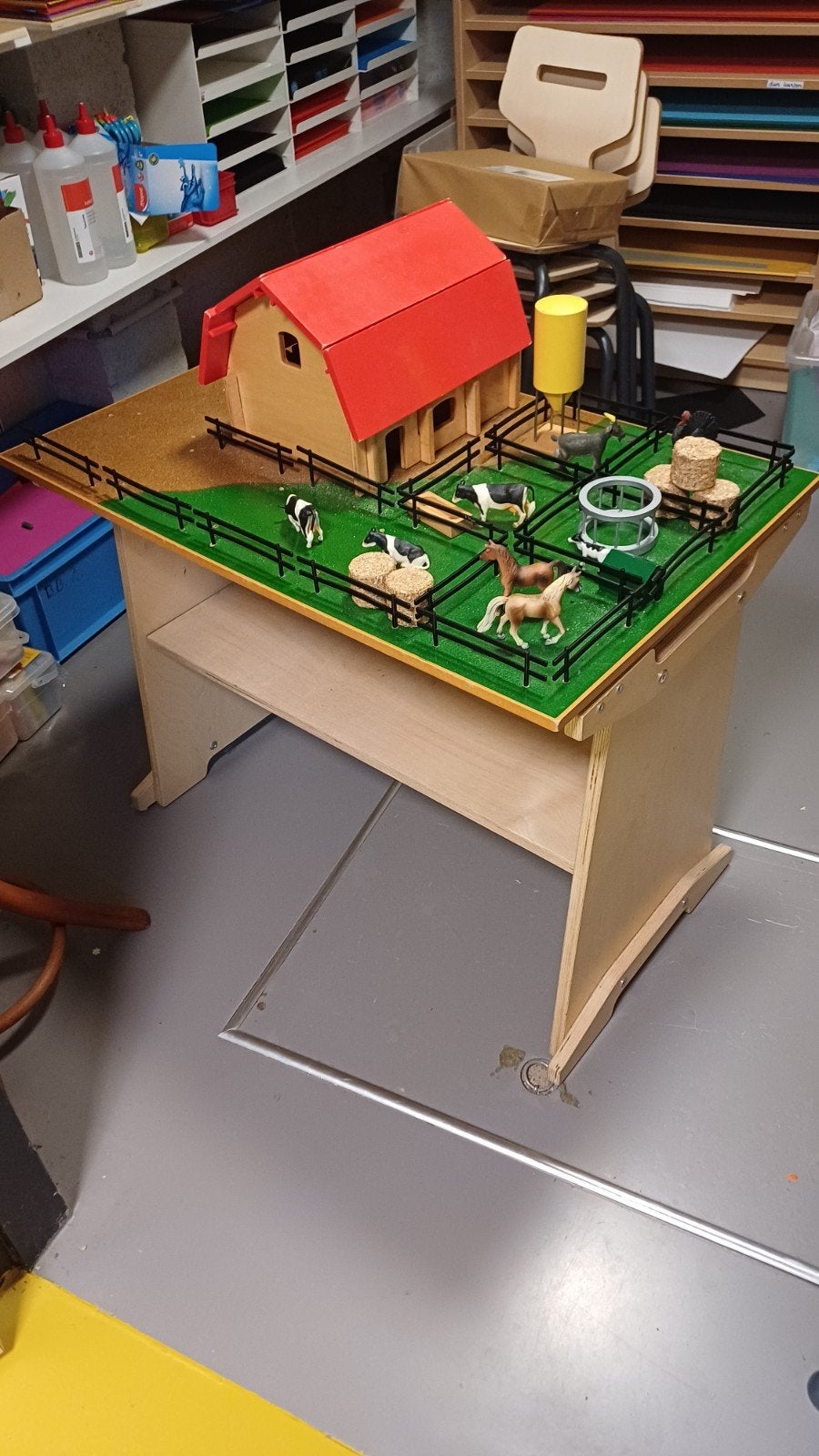 Montessori Boerderij Speelset - Educatief Houten Speelgoed, Ophalen of Verzenden, Zo goed als nieuw, Bouwen