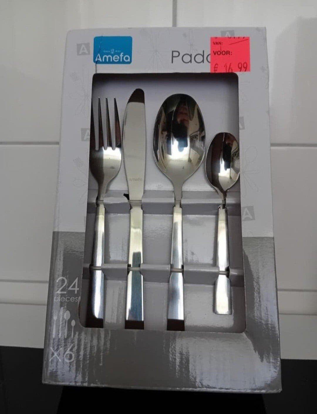 Amefa Padova 24 Delig Bestekset Voor 6 Personen. Nieuw!, Ophalen, Bestekset, Nieuw, Amefa